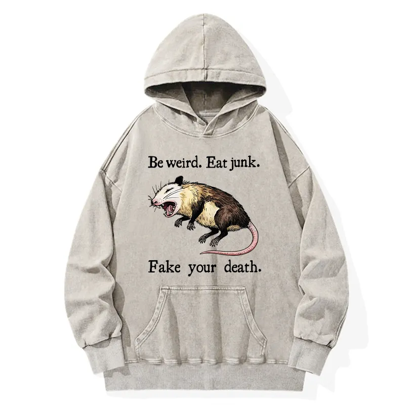 Tokyo-Tiger Focused Samurai Raccoon Washed Hoodie