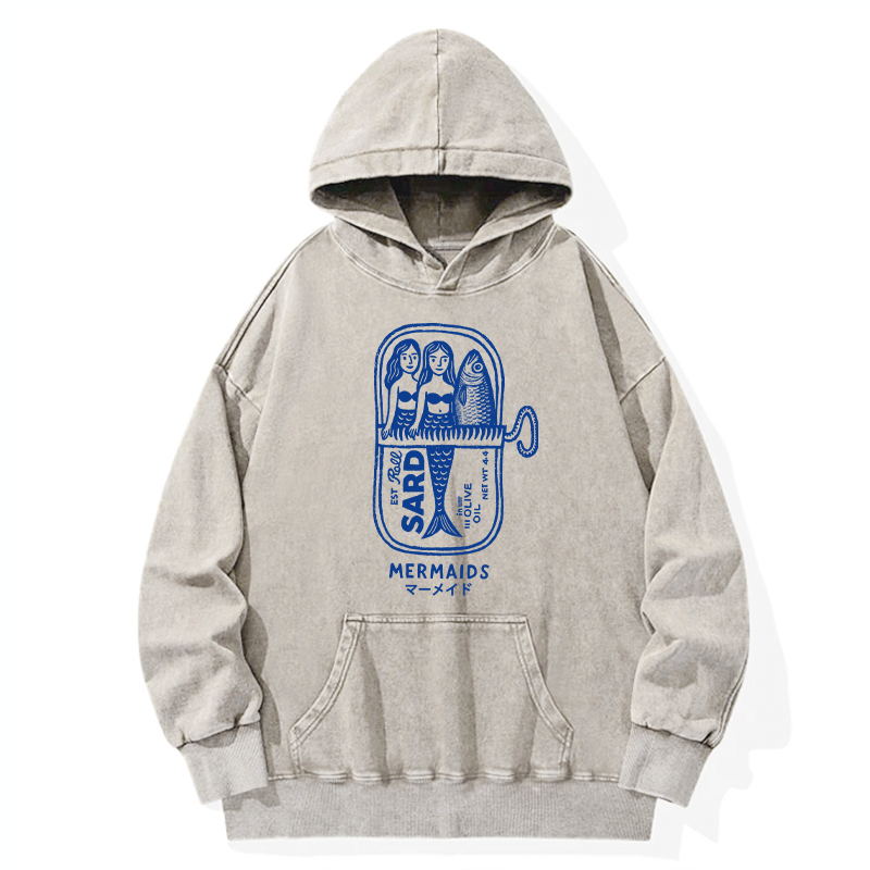 Tokyo-Tiger Mermaid Can Washed Hoodie