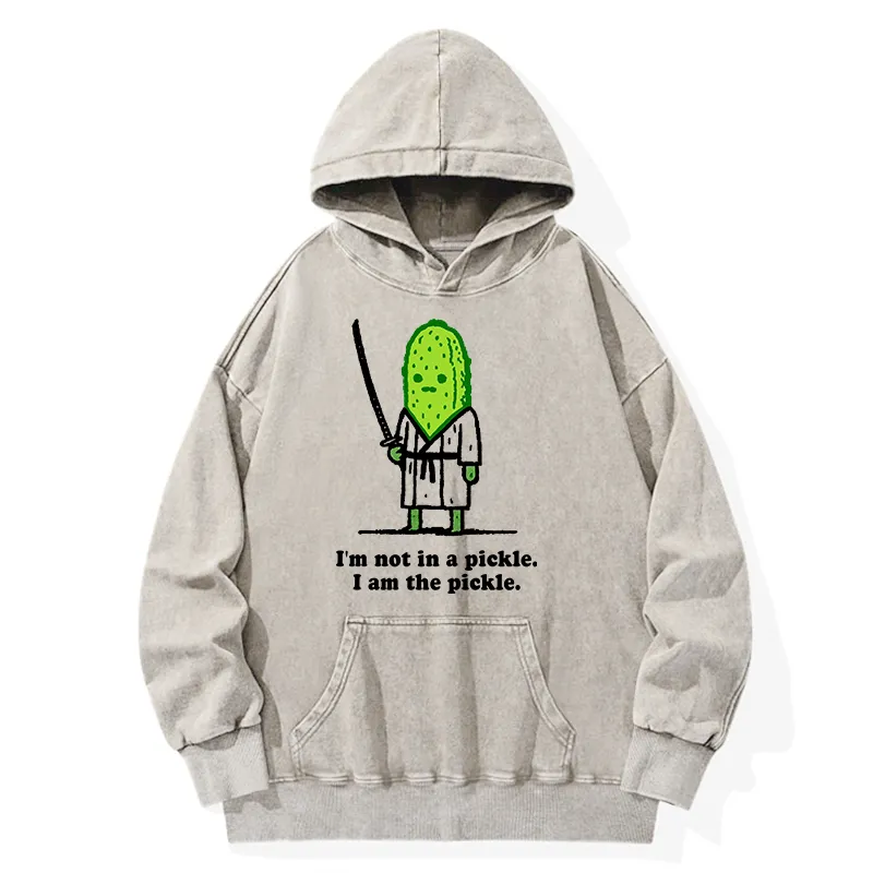 Tokyo-Tiger Funny Cucumber Samurai Washed Hoodie