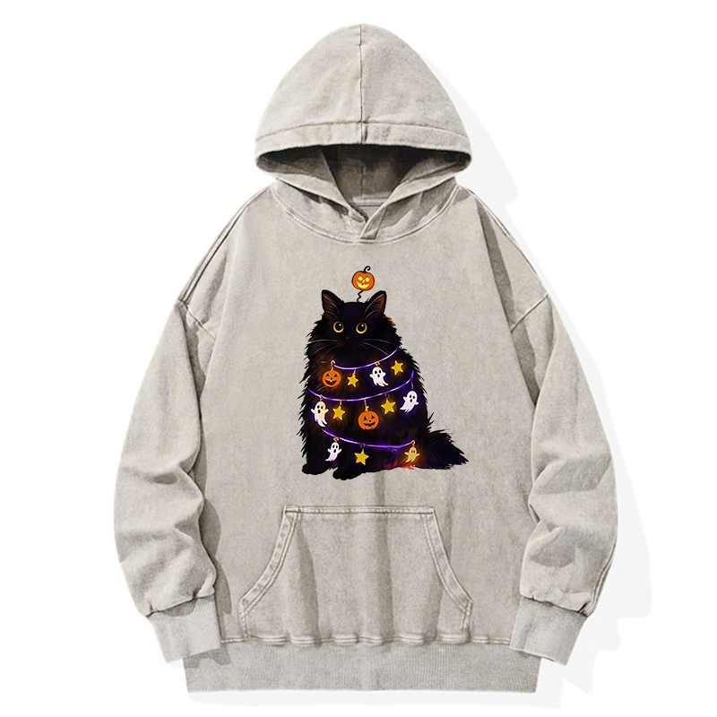 Tokyo-Tiger Halloween Cat Washed Hoodie