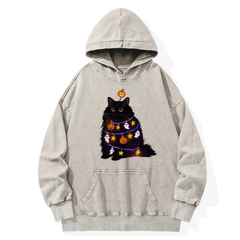 Tokyo-Tiger Halloween Cat Washed Hoodie