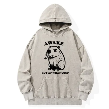 Tokyo-Tiger Smoking Capybara Washed Hoodie