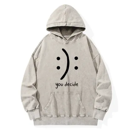 Tokyo-Tiger Laugh Or Sad Washed Hoodie