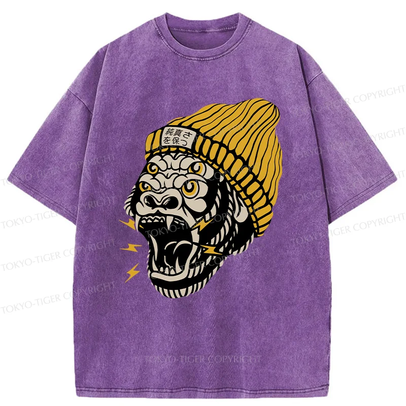 Tokyo-Tiger Howler Monkey Washed T-Shirt