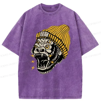 Tokyo-Tiger Howler Monkey Washed T-Shirt