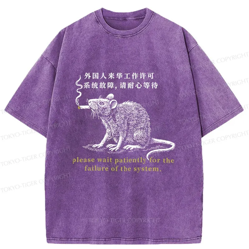 Tokyo-Tiger Travel Permit Washed T-Shirt