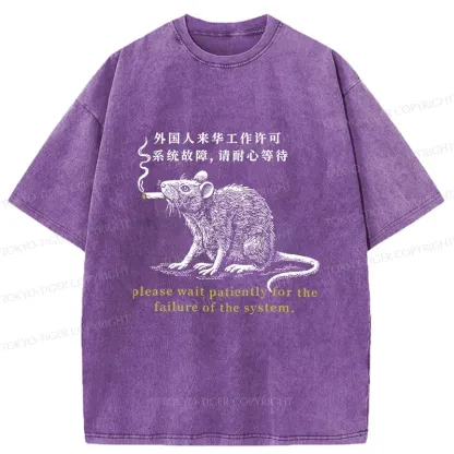 Tokyo-Tiger Travel Permit Washed T-Shirt