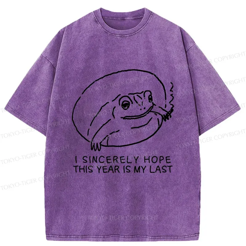 Tokyo-Tiger Melancholy Frog Washed T-Shirt