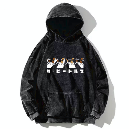 Tokyo-Tiger Walking Beagles Washed Hoodie