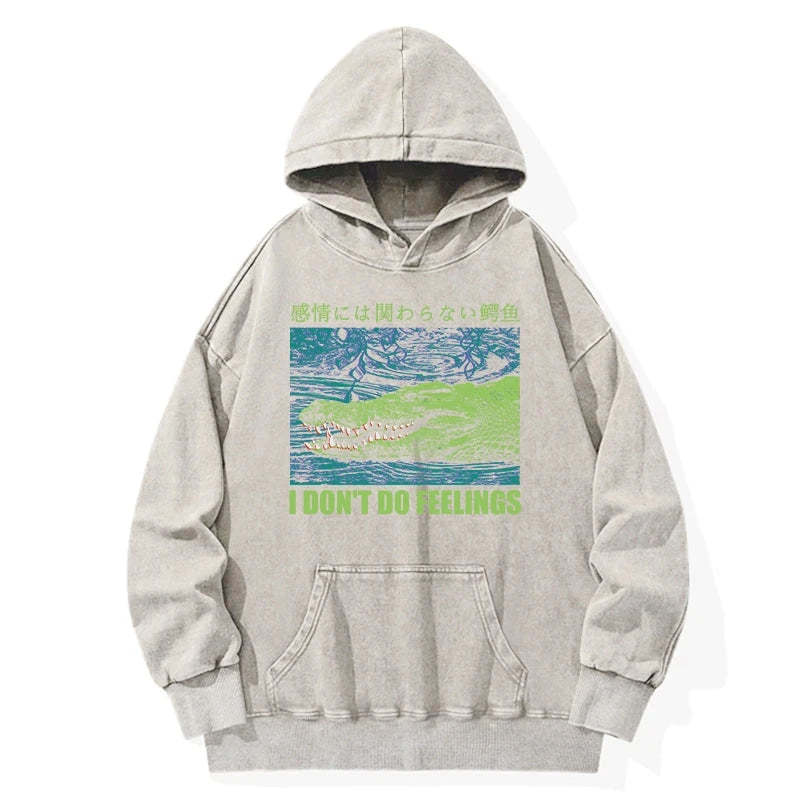 Tokyo-Tiger An Emotionless Crocodile Washed Hoodie