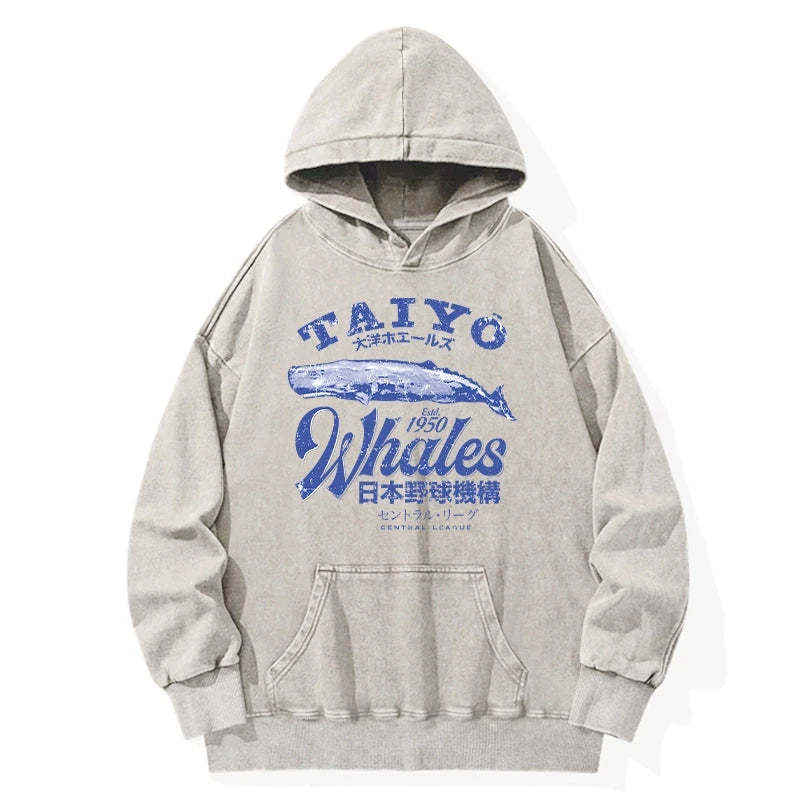 Tokyo-Tiger Japan Taiyo Whales Washed Hoodie Sale