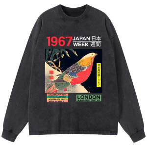 Image of Tokyo-Tiger Art Studio Exhibition Japanese Washed Long Sleeve T-Shirt