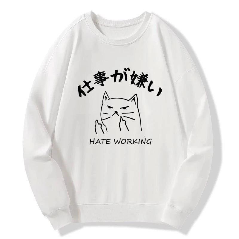 Tokyo-Tiger A Cat That Hates Work Sweatshirt-tokyo-tiger