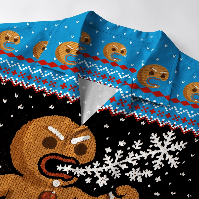 Tokyo-Tiger Gingerbread Monster Aloha Hawaiian Shirt