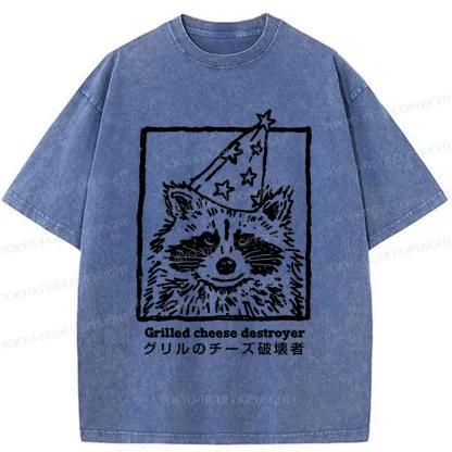 Tokyo-Tiger Cute Destroyer Washed T-Shirt