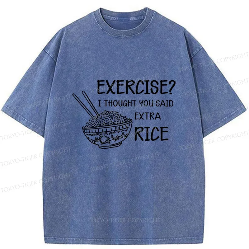 Tokyo-Tiger Exercise Or Extra Rice Washed T-Shirt