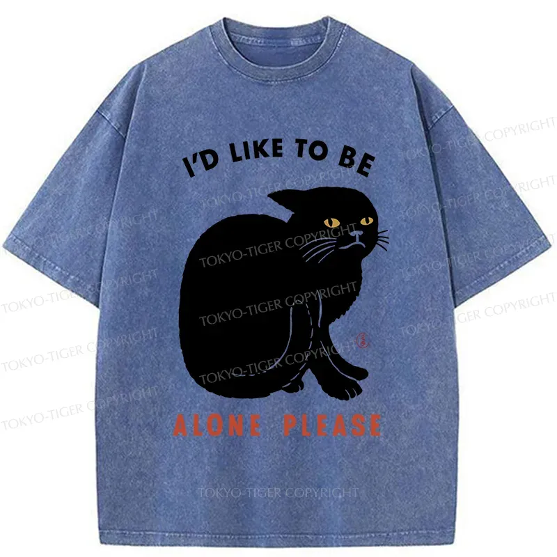 Tokyo-Tiger Cat Alone Japan Washed T-Shirt Sale