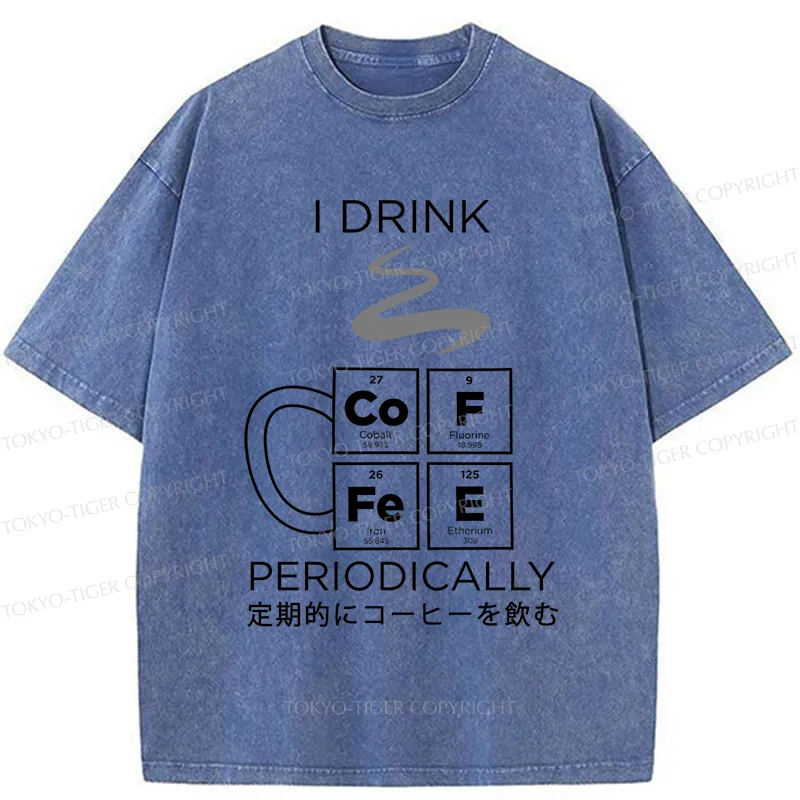Tokyo-Tiger Coffee Elements Washed T-Shirt