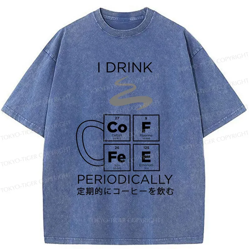 Tokyo-Tiger Coffee Elements Washed T-Shirt Sale
