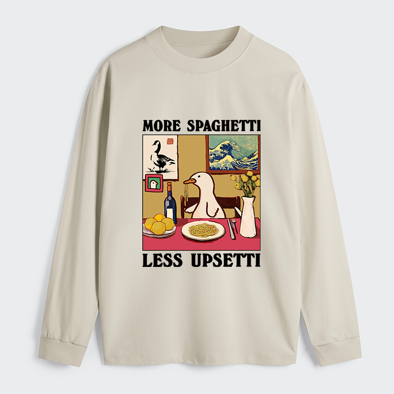 Tokyo-Tiger More Spaghetti Less Upsetti Goose Classic Long Sleeve T-Shirt