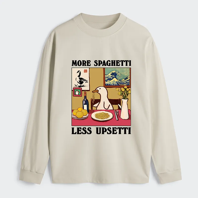 Tokyo-Tiger More Spaghetti Less Upsetti Goose Classic Long Sleeve T-Shirt