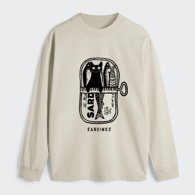 Tokyo-Tiger Cat Hiding In A Sardine Can Classic Long Sleeve T-Shirt