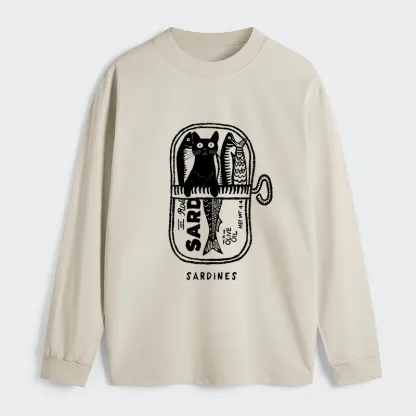 Tokyo-Tiger Cat Hiding In A Sardine Can Classic Long Sleeve T-Shirt