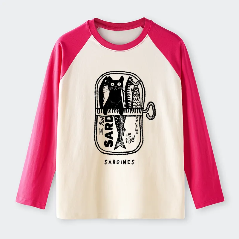 Tokyo-Tiger Cat Hiding In A Sardine Can long sleeve T-shirt