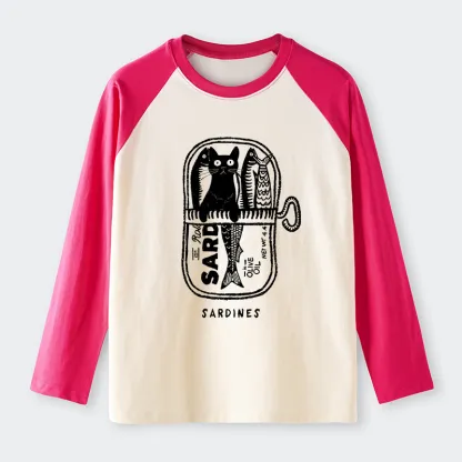 Tokyo-Tiger Cat Hiding In A Sardine Can long sleeve T-shirt