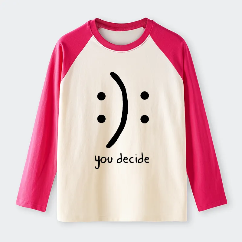 Tokyo-Tiger Laugh Or Sad Raglan Long Sleeve T-shirt