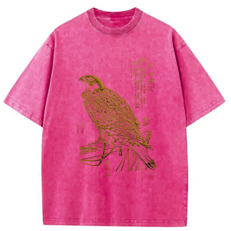 Tokyo-Tiger Japanese Peregrine Falcon Washed T-Shirt