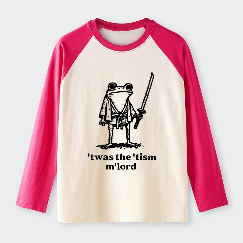 Tokyo-Tiger Focused Samurai Frog Raglan Long Sleeve T-shirt