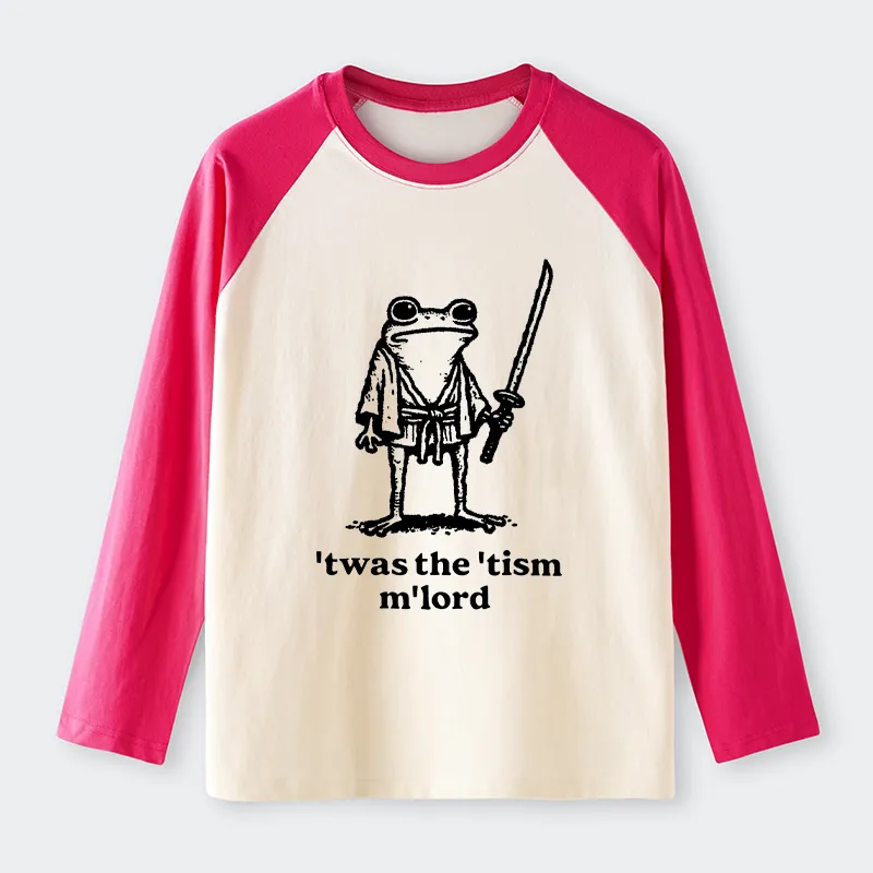 Tokyo-Tiger Focused Samurai Frog Raglan Long Sleeve T-shirt