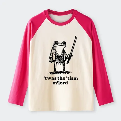 Tokyo-Tiger Focused Samurai Frog Raglan Long Sleeve T-shirt