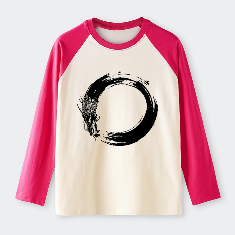 Tokyo-Tiger Dragon's Circle Raglan Long Sleeve T-shirt