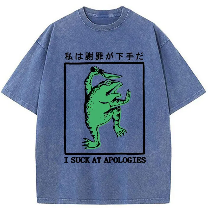 Tokyo-Tiger I Suck At Apologies Washed T-Shirt