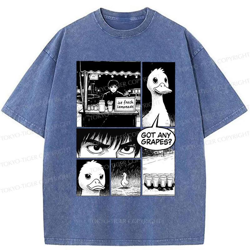 Tokyo-Tiger Duck And Lemonade Washed T-Shirt