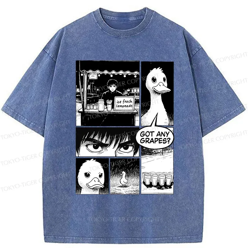 Tokyo-Tiger Duck And Lemonade Washed T-Shirt