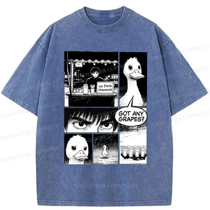 Tokyo-Tiger Duck And Lemonade Washed T-Shirt