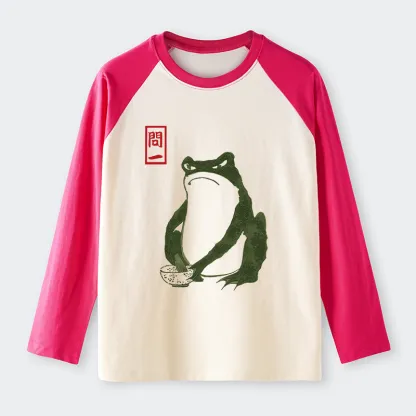 Tokyo-Tiger Hokkaido Wave Japan Raglan Long Sleeve T-shirt