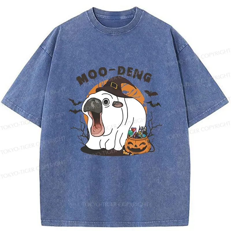 Tokyo-Tiger Halloween Moo Deng Washed T-Shirt