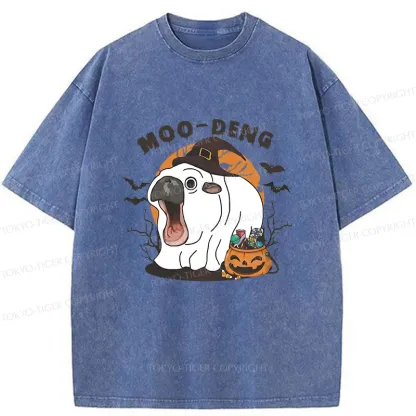 Tokyo-Tiger Halloween Moo Deng Washed T-Shirt