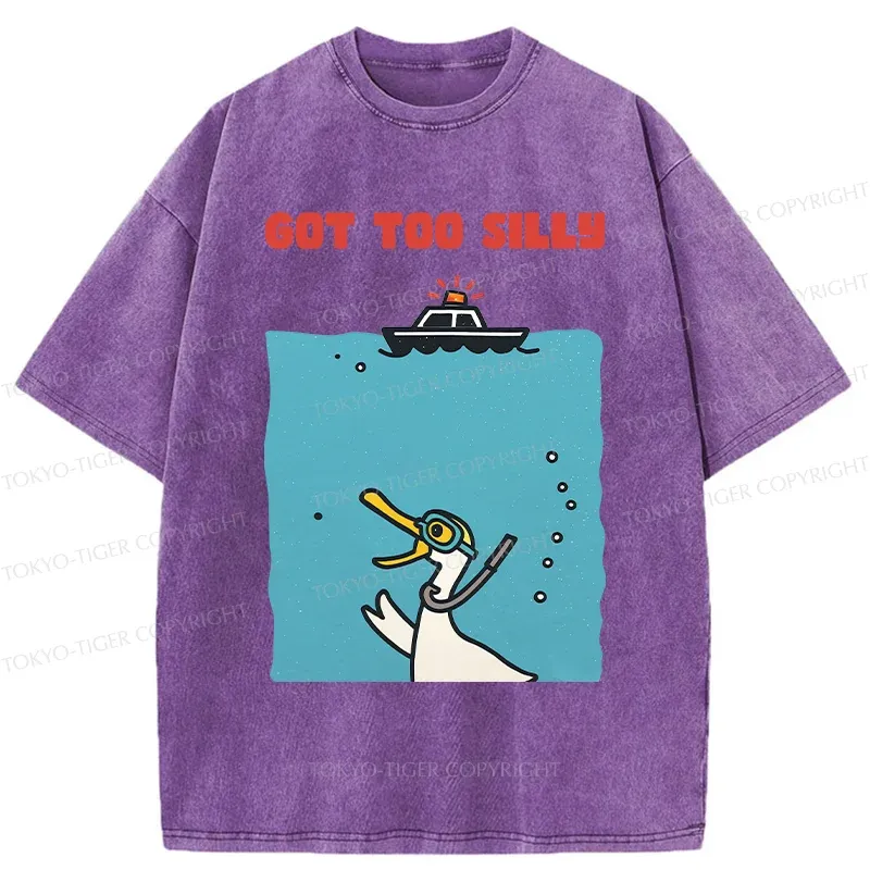 Tokyo-Tiger Diving Goose Washed T-Shirt