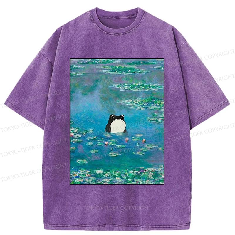 Tokyo-Tiger Frog In The Pond Washed T-Shirt