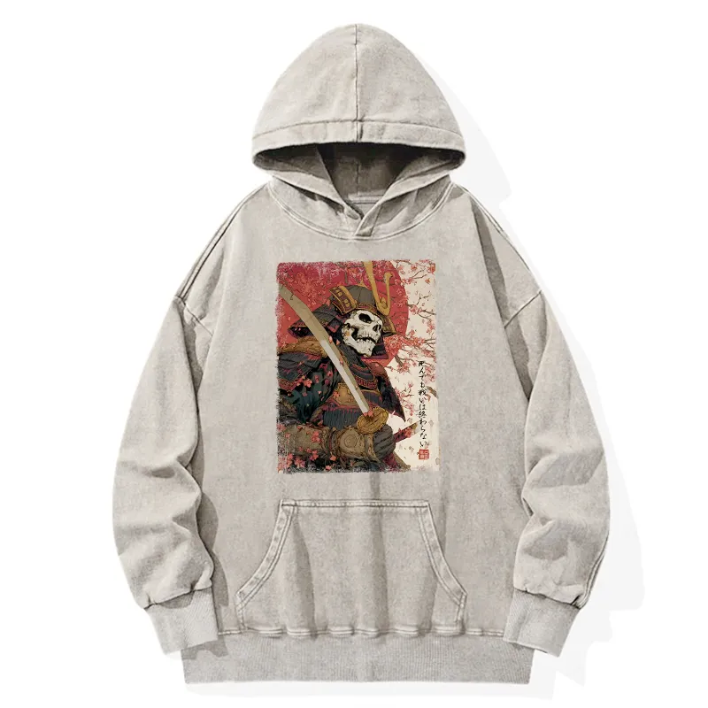 Tokyo-Tiger Samurai Under The Sakura Washed Hoodie