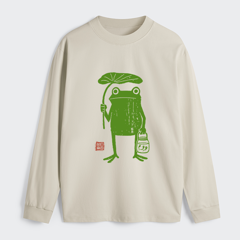 Tokyo-Tiger Frogs Taking Shelter From The Rain Classic Long Sleeve T-Shirt
