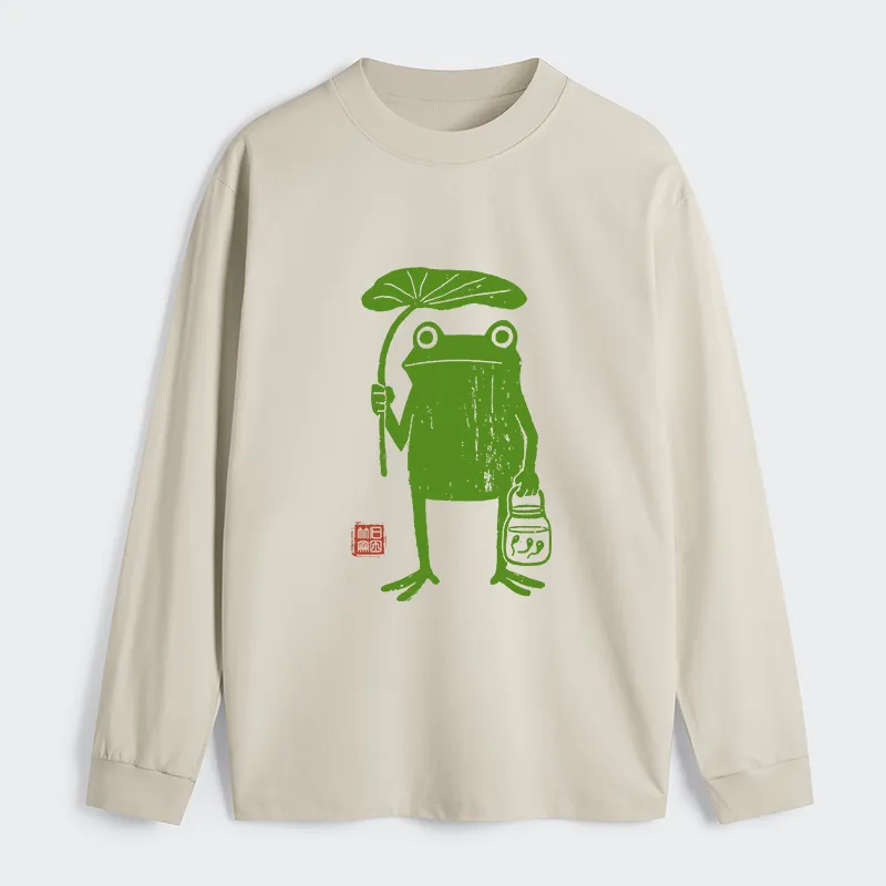 Tokyo-Tiger Frogs Taking Shelter From The Rain Classic Long Sleeve T-Shirt