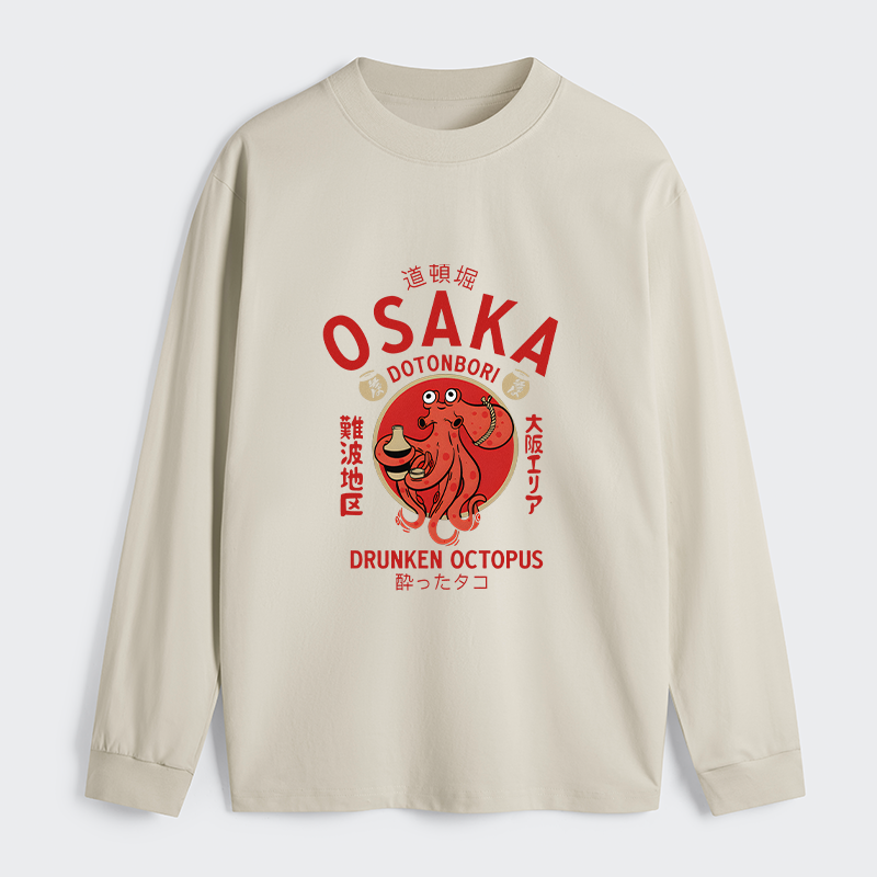 Tokyo-Tiger Drunken Octopus Japan Classic Long Sleeve T-Shirt