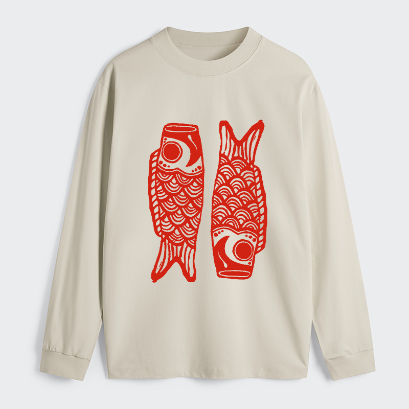 Tokyo-Tiger Retro Carp Streamer Classic Long Sleeve T-Shirt