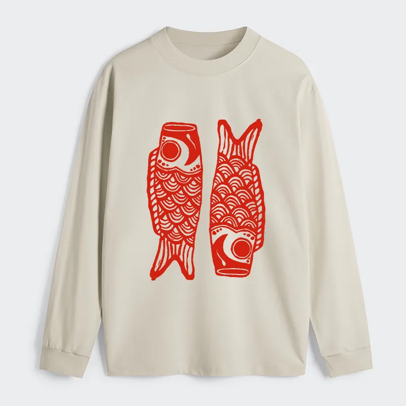 Tokyo-Tiger Retro Carp Streamer Classic Long Sleeve T-Shirt